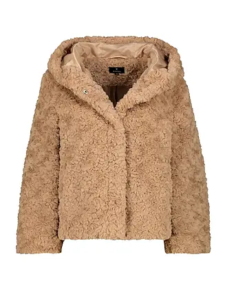 MONARI | Jacke in Felloptik | hellbraun